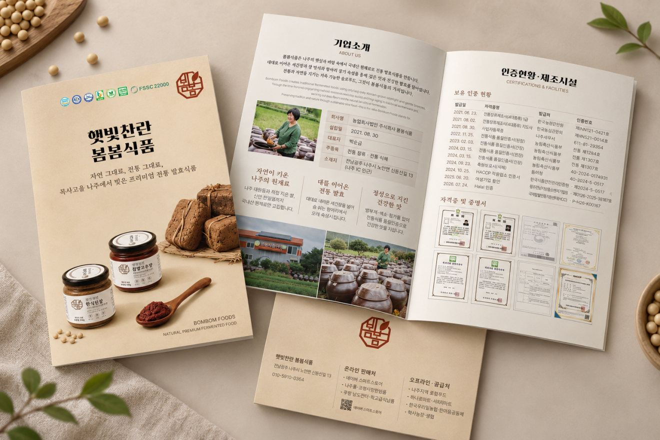 봄봄식품 Leaflet
